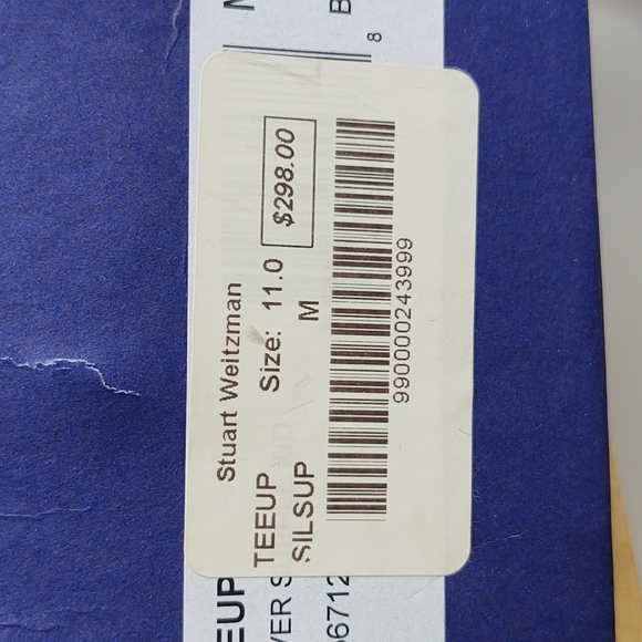 Stuart Weitzman Silver Party Sandals, Teeup, 11 M 🎉🥳 - Picture 8 of 10